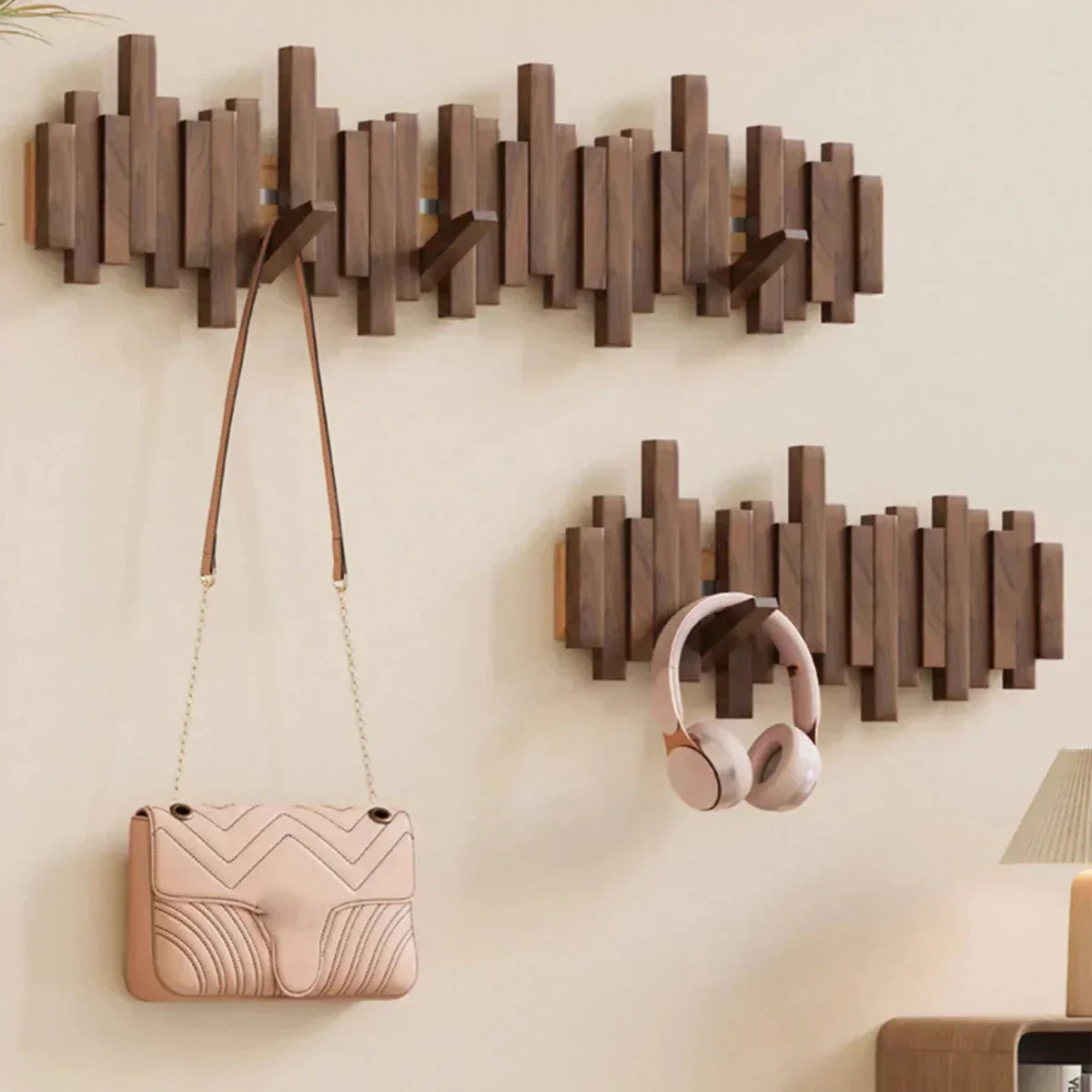 Koadclo | Wooden Piano Wall Coat Rack - Practical & Elegant Entryway Organizer