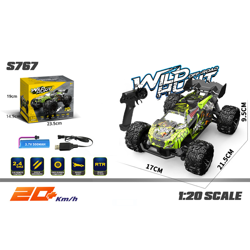 koadclo | High Speed Remote Control Off-Road Monster Truck - 1:20 Scale