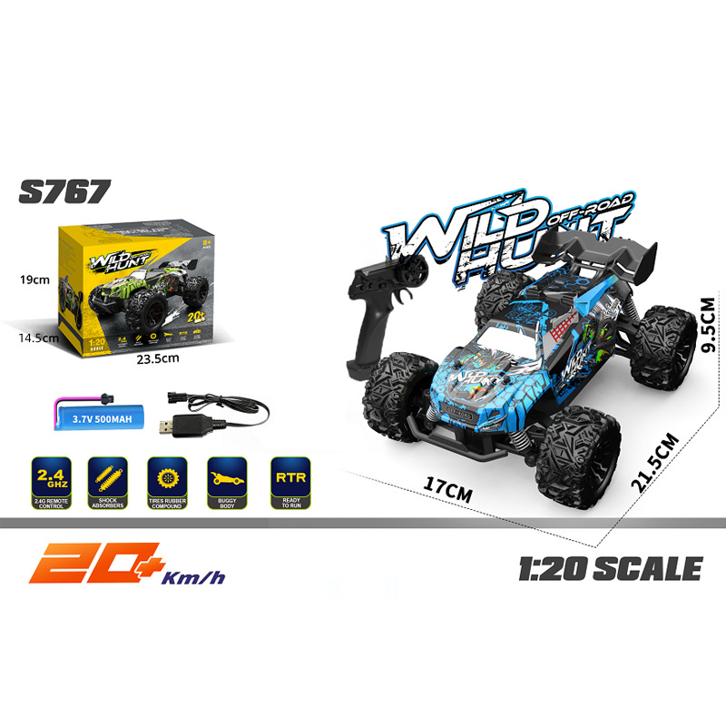 koadclo | High Speed Remote Control Off-Road Monster Truck - 1:20 Scale