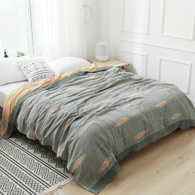 Koadclo | Myk Japanese Throw Blanket – Soft Lightweight Couch Cover for Home Decor