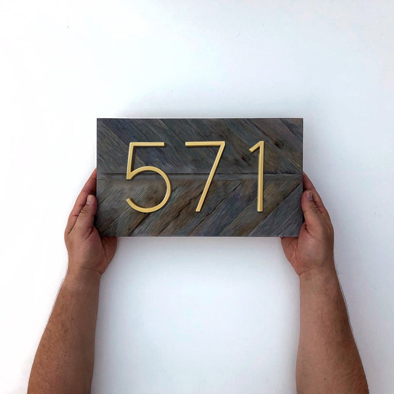 koadclo | Gold Modern House Numbers – Contemporary Address Numbers for Home Exterior