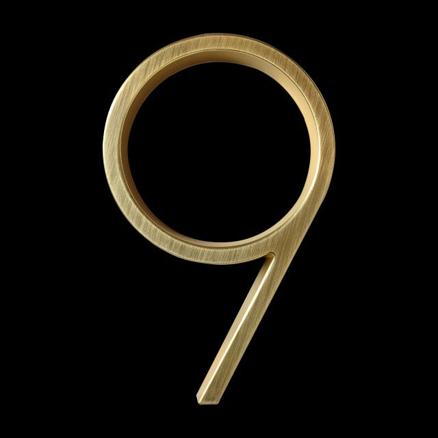 koadclo | Gold Modern House Numbers – Contemporary Address Numbers for Home Exterior
