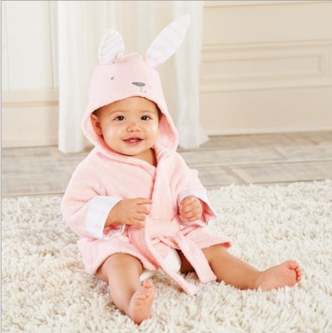 koadclo | Baby Bathrobe - Cotton Hooded Animal Towel