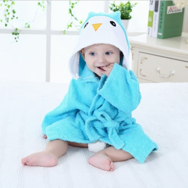 koadclo | Baby Bathrobe - Cotton Hooded Animal Towel