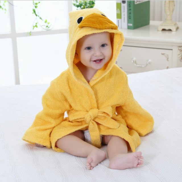 koadclo | Baby Bathrobe - Cotton Hooded Animal Towel