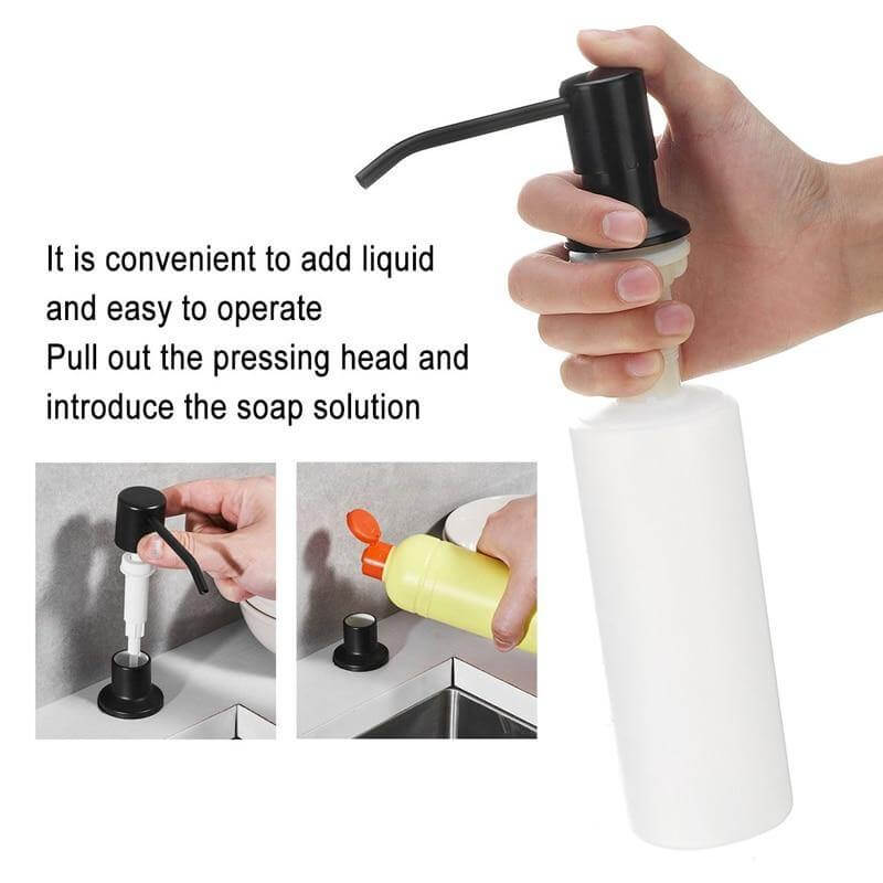 Koadclo | Wall Mounted Soap Dispenser – Stainless Steel for Kitchen & Bathroom