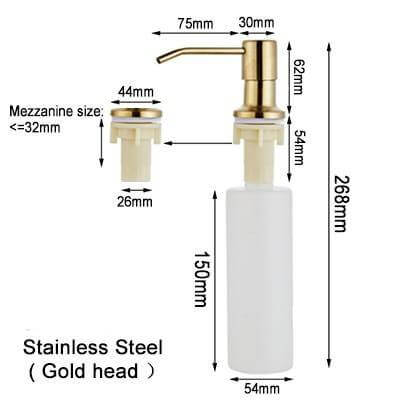 Koadclo | Wall Mounted Soap Dispenser – Stainless Steel for Kitchen & Bathroom