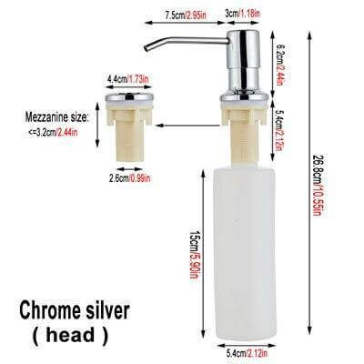 Koadclo | Wall Mounted Soap Dispenser – Stainless Steel for Kitchen & Bathroom