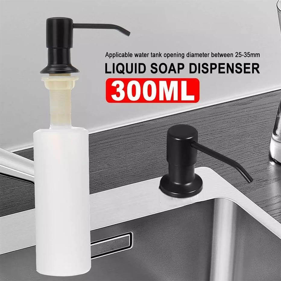 Koadclo | Wall Mounted Soap Dispenser – Stainless Steel for Kitchen & Bathroom