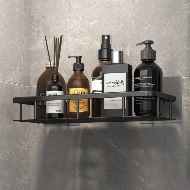 Amtn Club | Metal Suction Cup Bathroom Shelves – No-Drill Rustproof Storage Rack for Shower