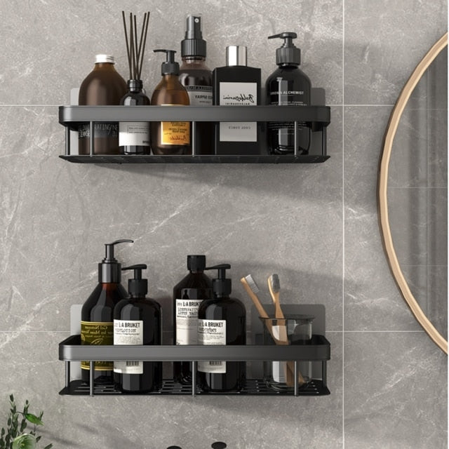 Koadclo | Metal Suction Cup Bathroom Shelves – No-Drill Rustproof Storage Rack for Shower