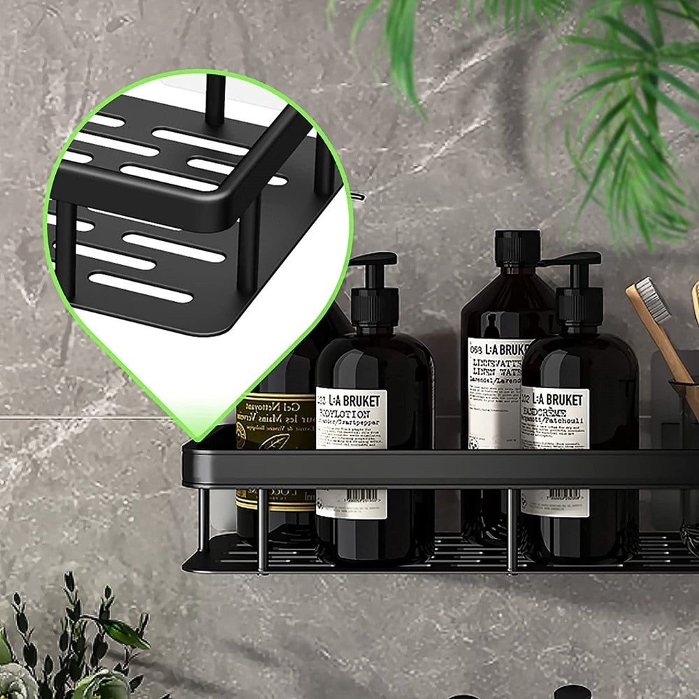 Koadclo | Metal Suction Cup Bathroom Shelves – No-Drill Rustproof Storage Rack for Shower