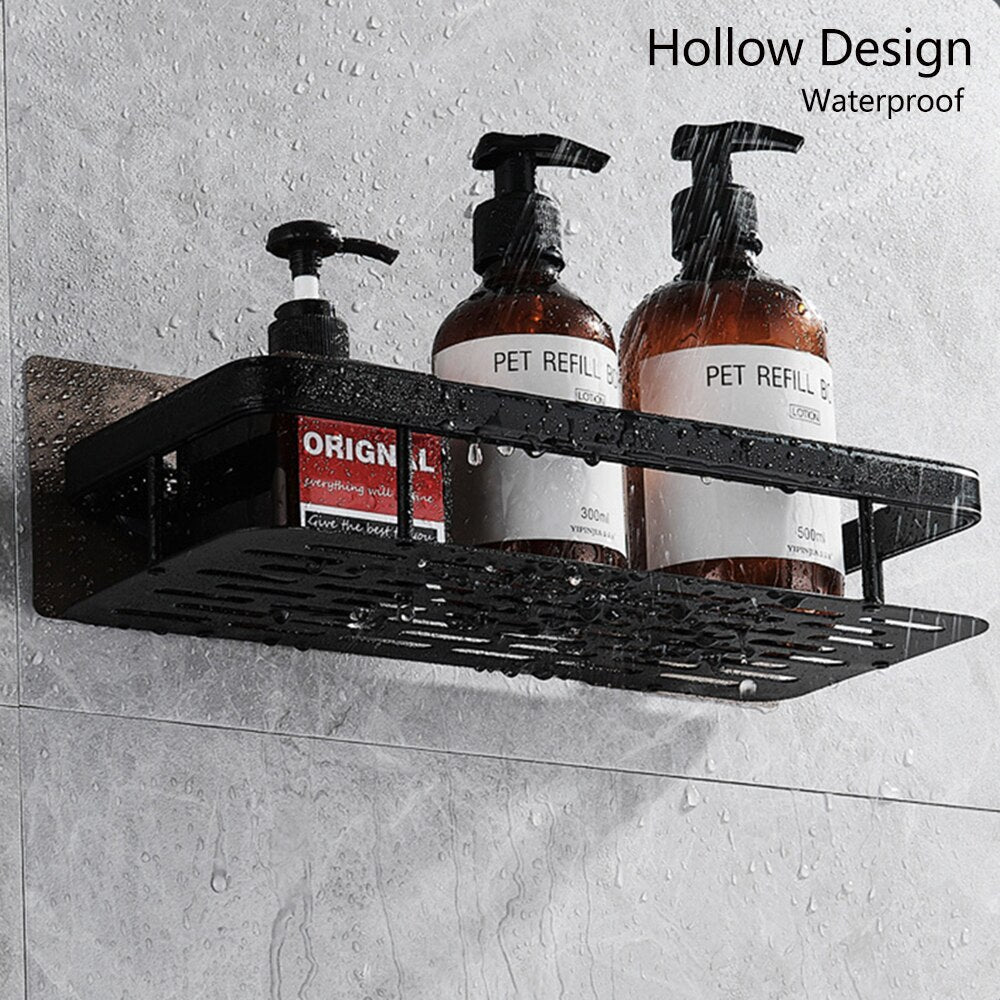 Amtn Club | Metal Suction Cup Bathroom Shelves – No-Drill Rustproof Storage Rack for Shower