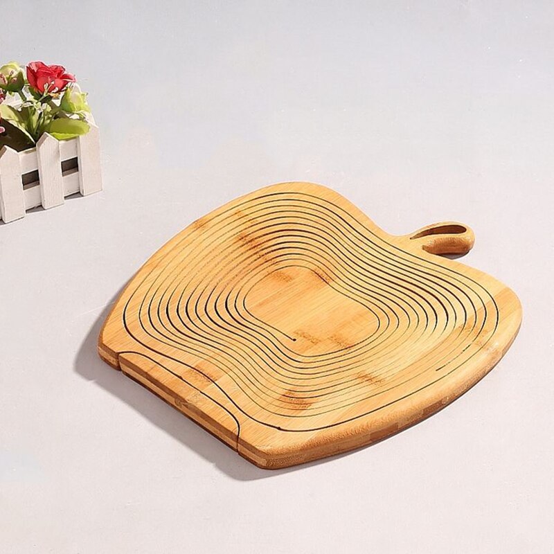 Koadclo | Foldable Wooden Fruit Bowl – Expandable All-Natural Acacia Wood Serving Bowl