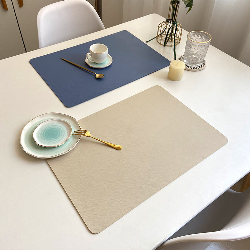 Koadclo | Modern Rectangular Waterproof PU Leather Placemats