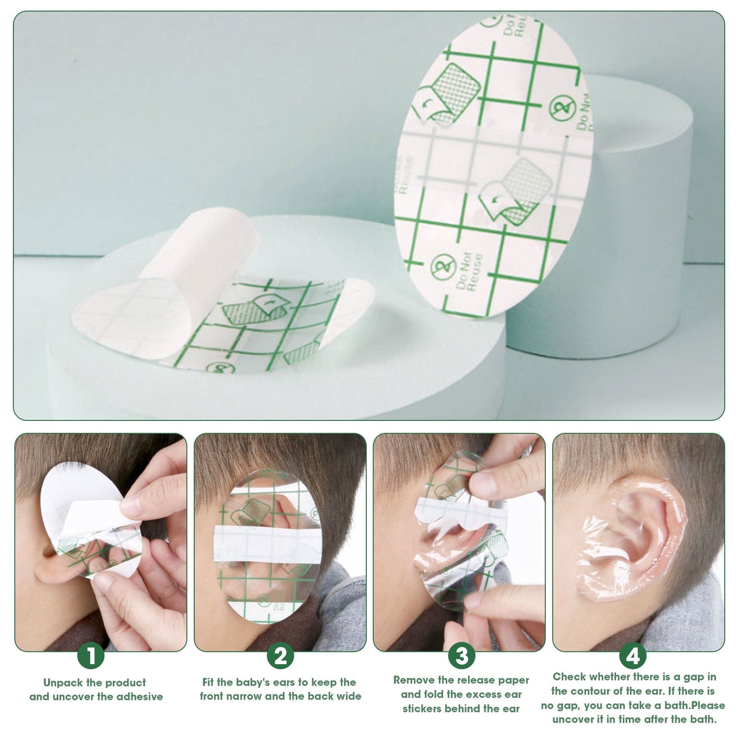 Koadclo | Disposable Waterproof Swimming Ear Protection Set – Swimmer's Ear Plugs for Swimming & Showering