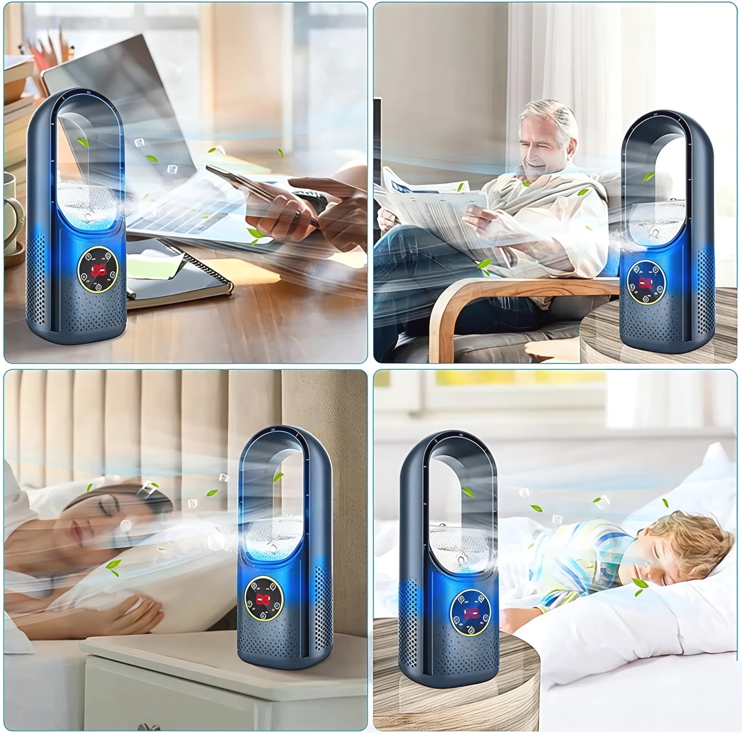 koadclo | Air Cooler - Bladeless Portable Quiet Fan Unit
