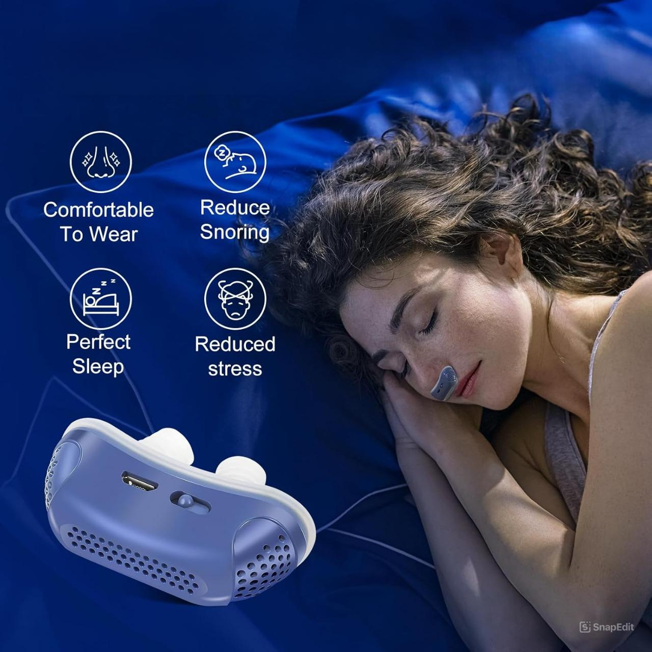 Koadclo | Portable Micro CPAP Anti-Snoring & Sleep Apnea Device