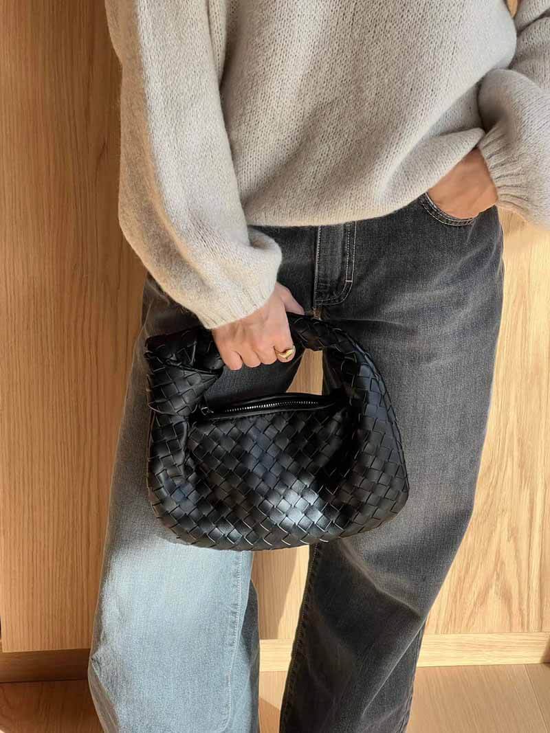 koadclo | Handbag - Vegan Leather Woven Shoulder Bag