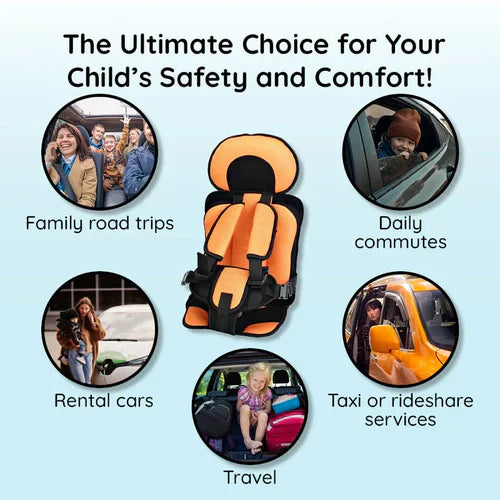 Koadclo | Portable & Foldable Child Car Booster Seat – Compact Travel Booster Cushion for Kids