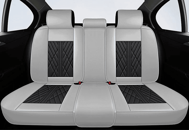 koadclo | Car Seat Covers - Waterproof Leather Gray & Black