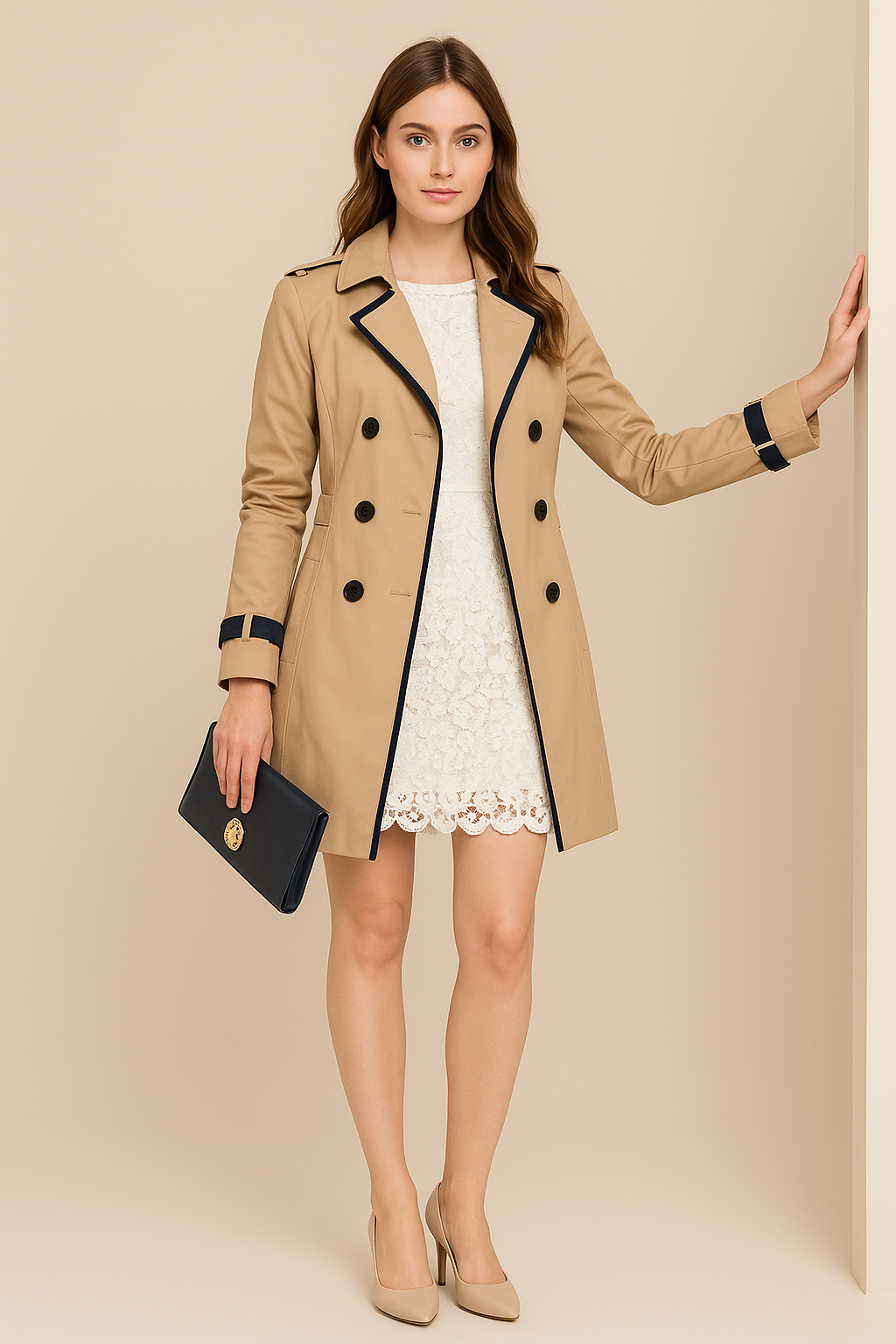 Javara | Women’s Double-Breasted Trench Coat