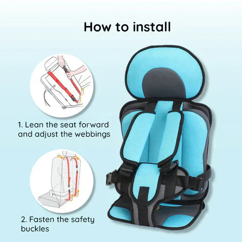 Koadclo | Portable & Foldable Child Car Booster Seat – Compact Travel Booster Cushion for Kids